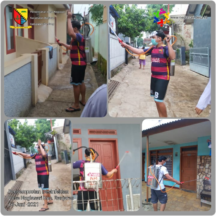 PENYEMPROTAN DESINFEKTAN DI WILAYAH RW 01 DESA NEGLASARI